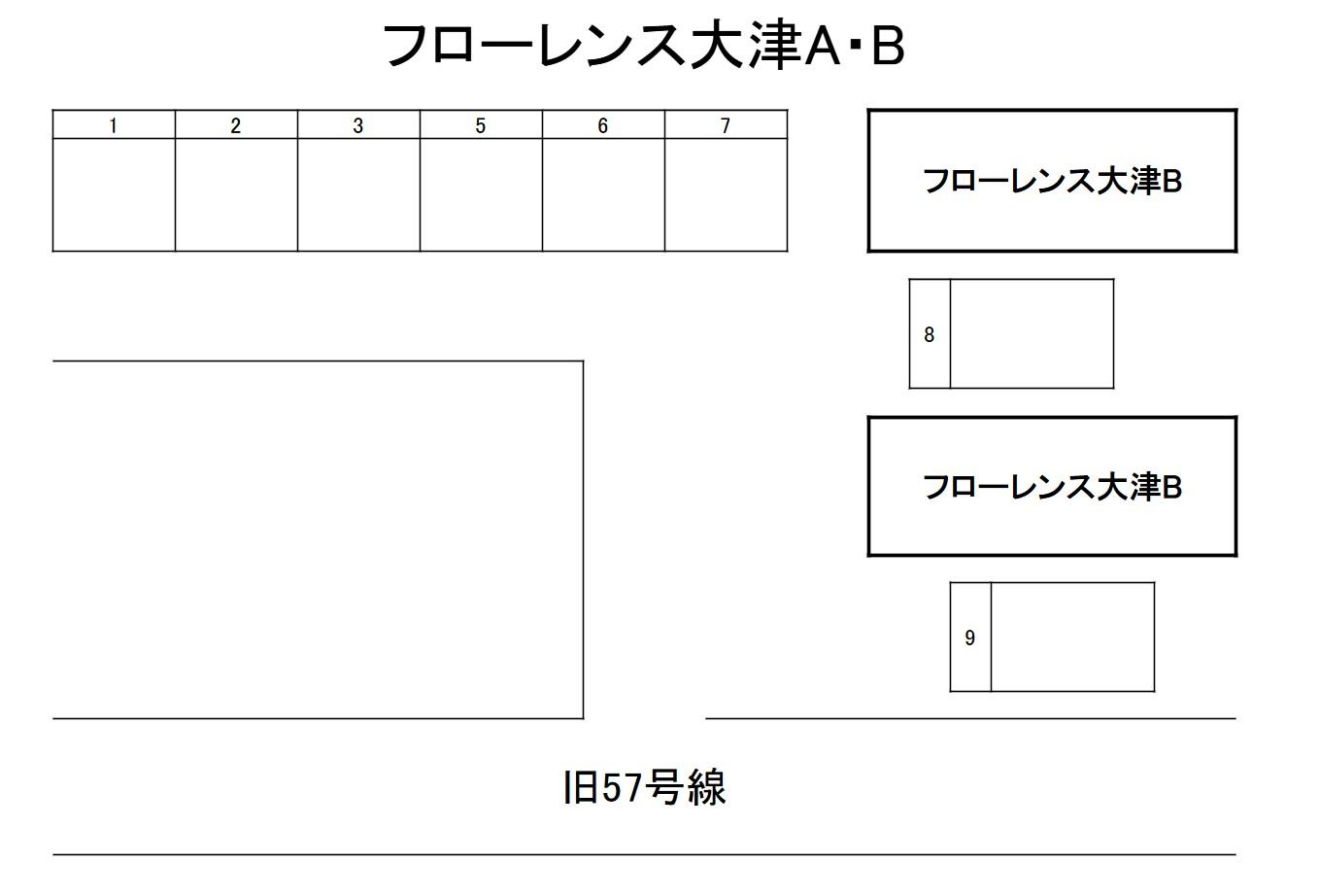 フローレンス大津の駐車配置図