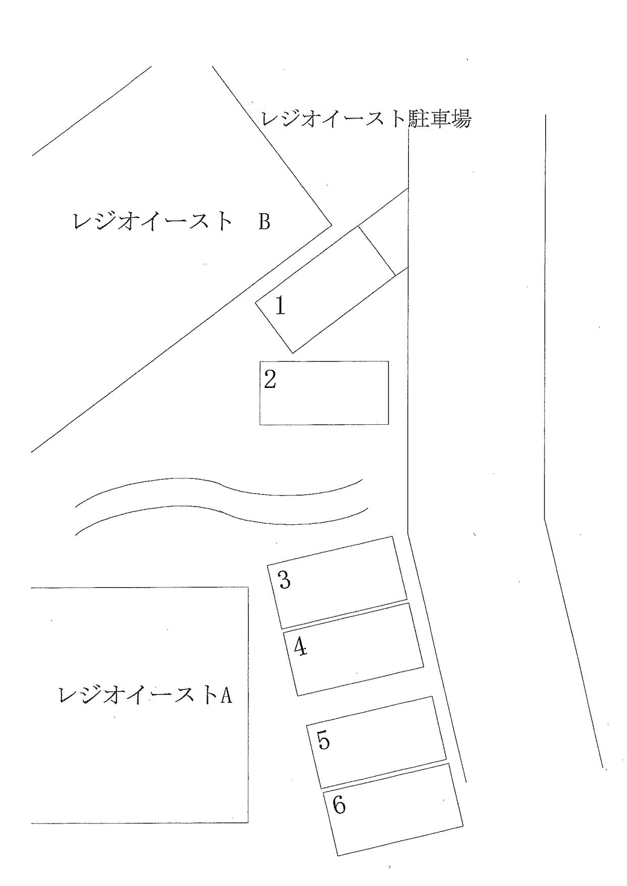 レジオイースト駐車場の駐車配置図