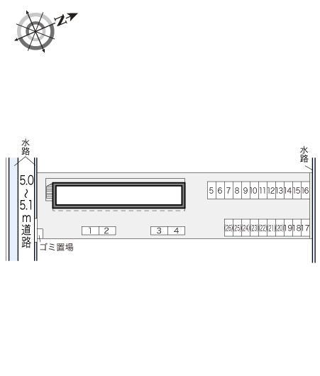 城北(17605)の駐車配置図