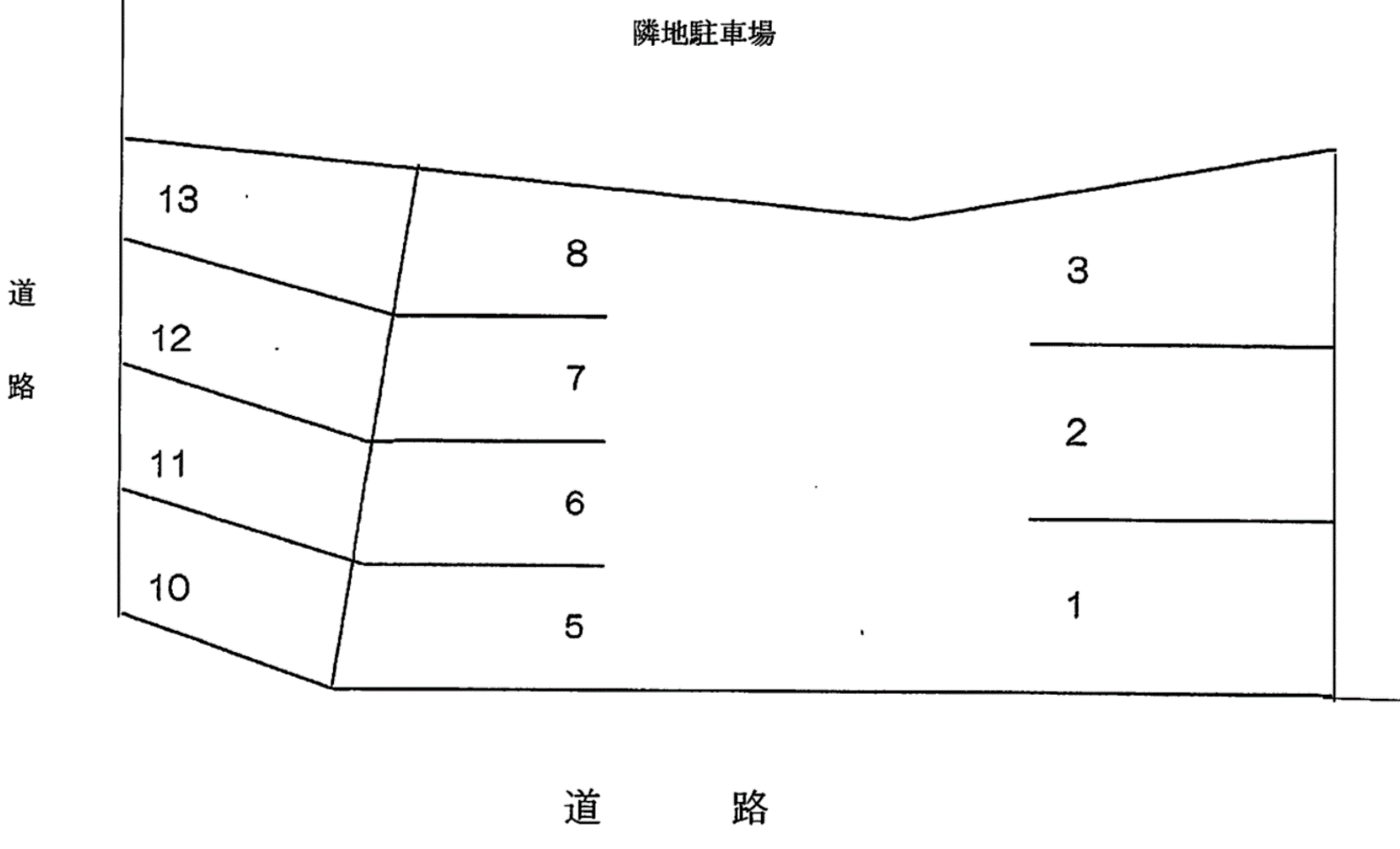 尾倉１丁目第１パーキングの駐車配置図