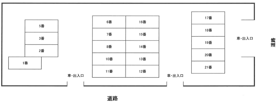 駿河台第一駐車場の駐車配置図