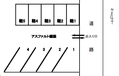 金池町5丁目パーキングの駐車配置図