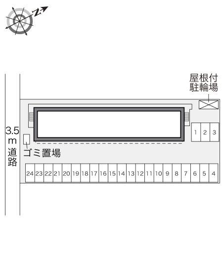葉音(24365)の駐車配置図