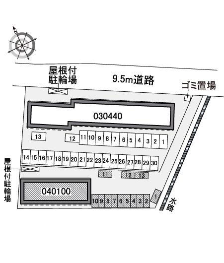 華Ⅱ(40100)の駐車配置図