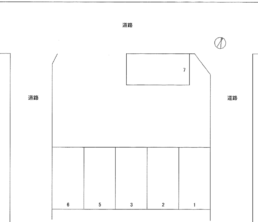 山中パーキングの駐車配置図