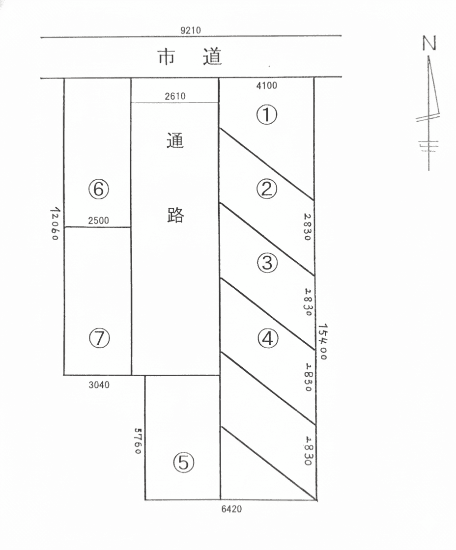 土居泉町駐車場の駐車配置図