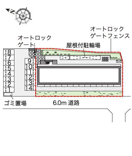 クレストタウンＡ(39640)の駐車配置図