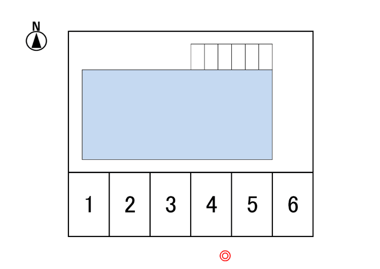 ハイツ24　敷地内月極駐車場の駐車配置図
