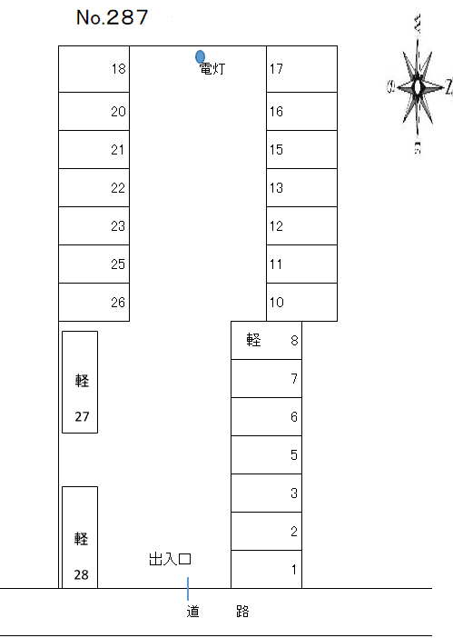 J-287の駐車配置図