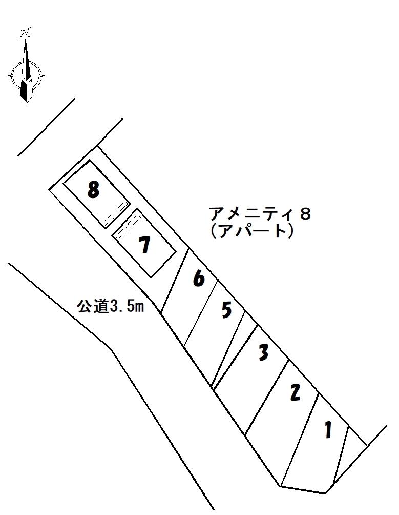 清水江北3丁目駐車場の駐車配置図