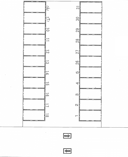 瑞穂市別府の駐車配置図