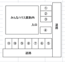 minna house 真駒内の駐車場