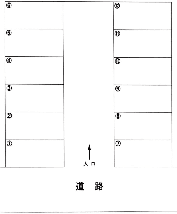 福住町駐車場の駐車配置図