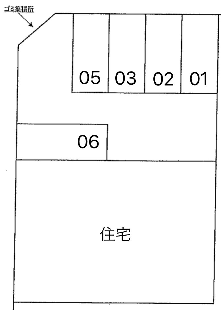 加藤第二駐車場の駐車配置図
