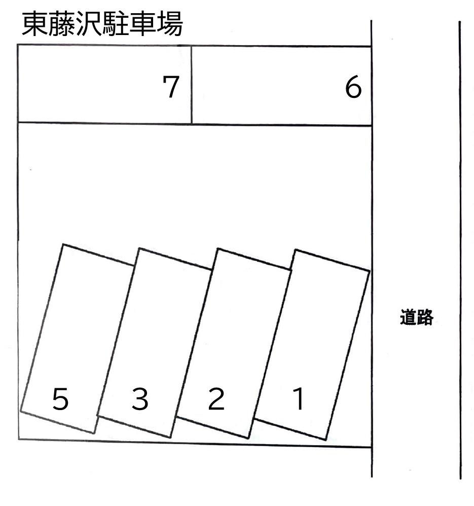 東藤沢駐車場の駐車配置図