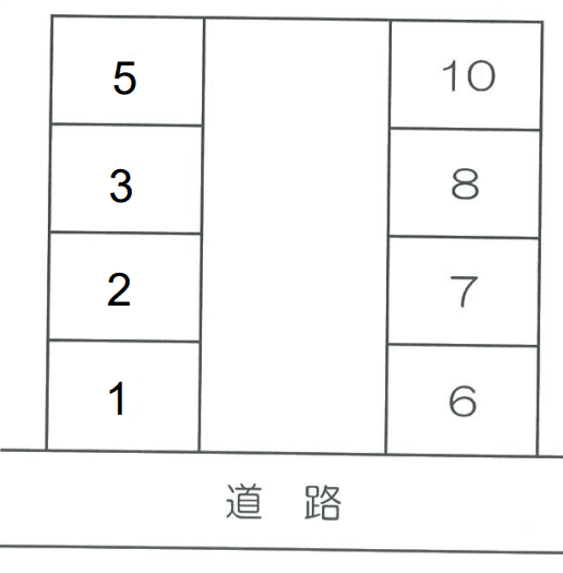 柏町1丁目2557番地Pの駐車配置図