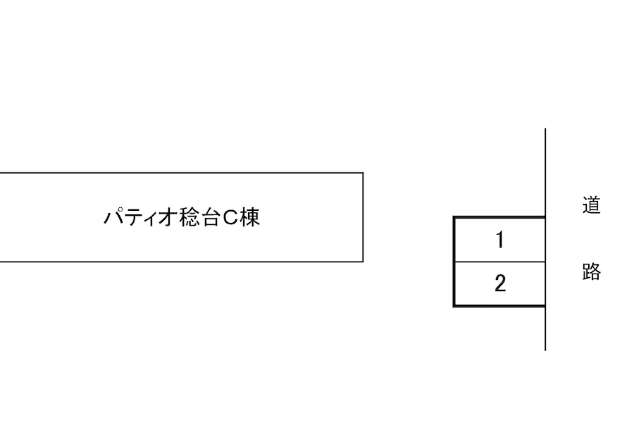 パティオ稔台Ｃ駐車場の駐車配置図