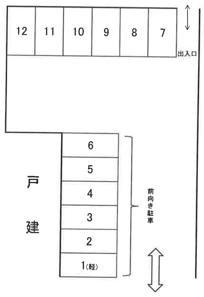 本町２丁目Ｐの駐車配置図
