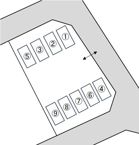 グリーンハイツパーキングの駐車配置図