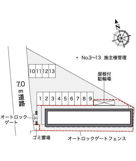 上木田(39448)の駐車配置図