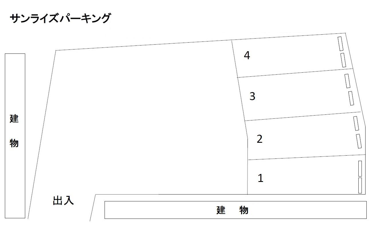 サンライズパーキングの駐車配置図