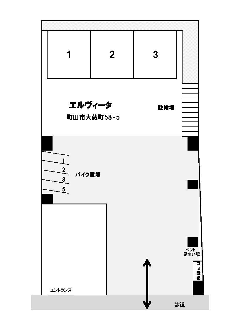 エルヴィータパーキングの駐車配置図