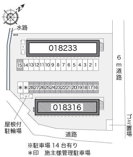 ＫａｍｉｙａⅡ(18316)の駐車配置図