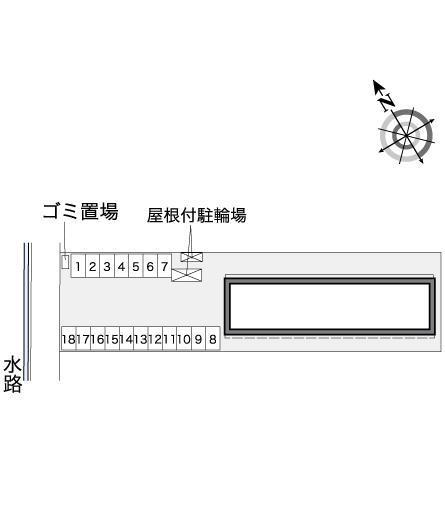 グリーンリーフ(36980)の駐車配置図