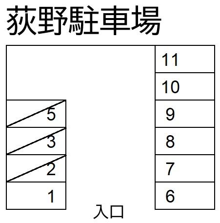 荻野駐車場の駐車配置図