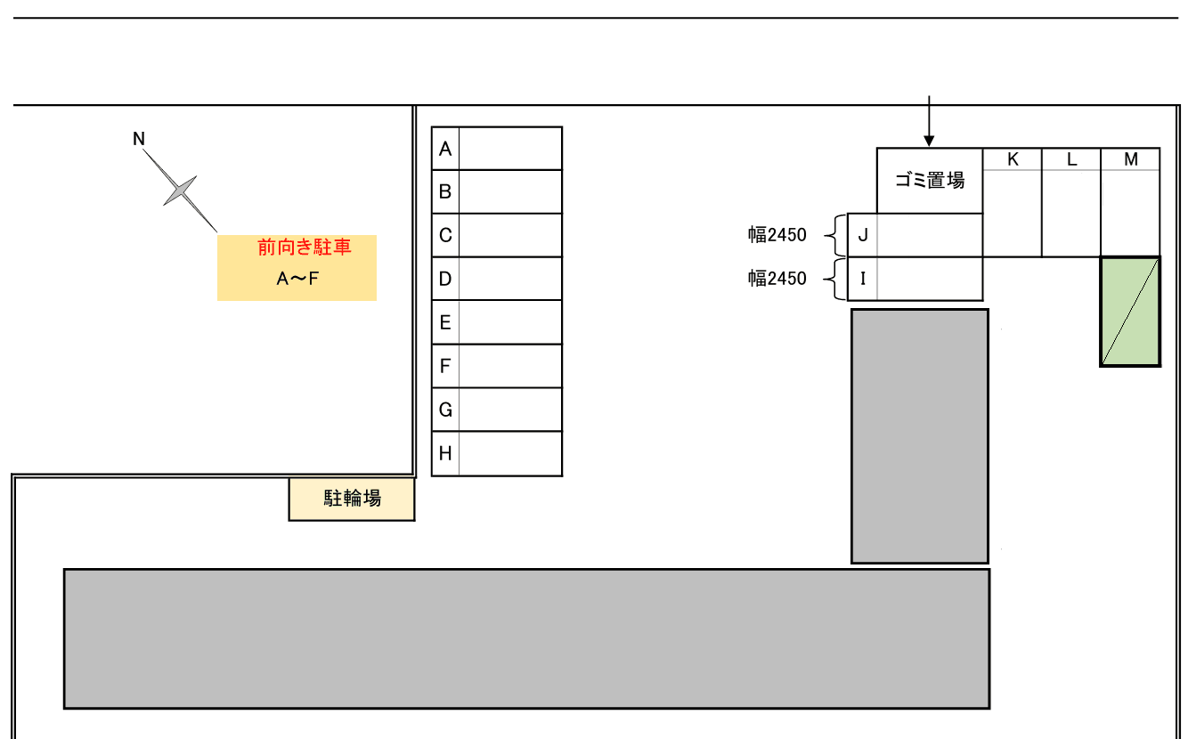 Ｈａｌｅ学園前の駐車配置図