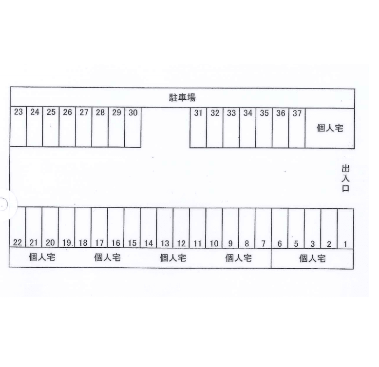 木村駐車場の駐車配置図