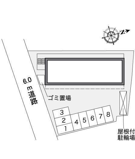 オークス土気　弐番館(38058)の駐車配置図