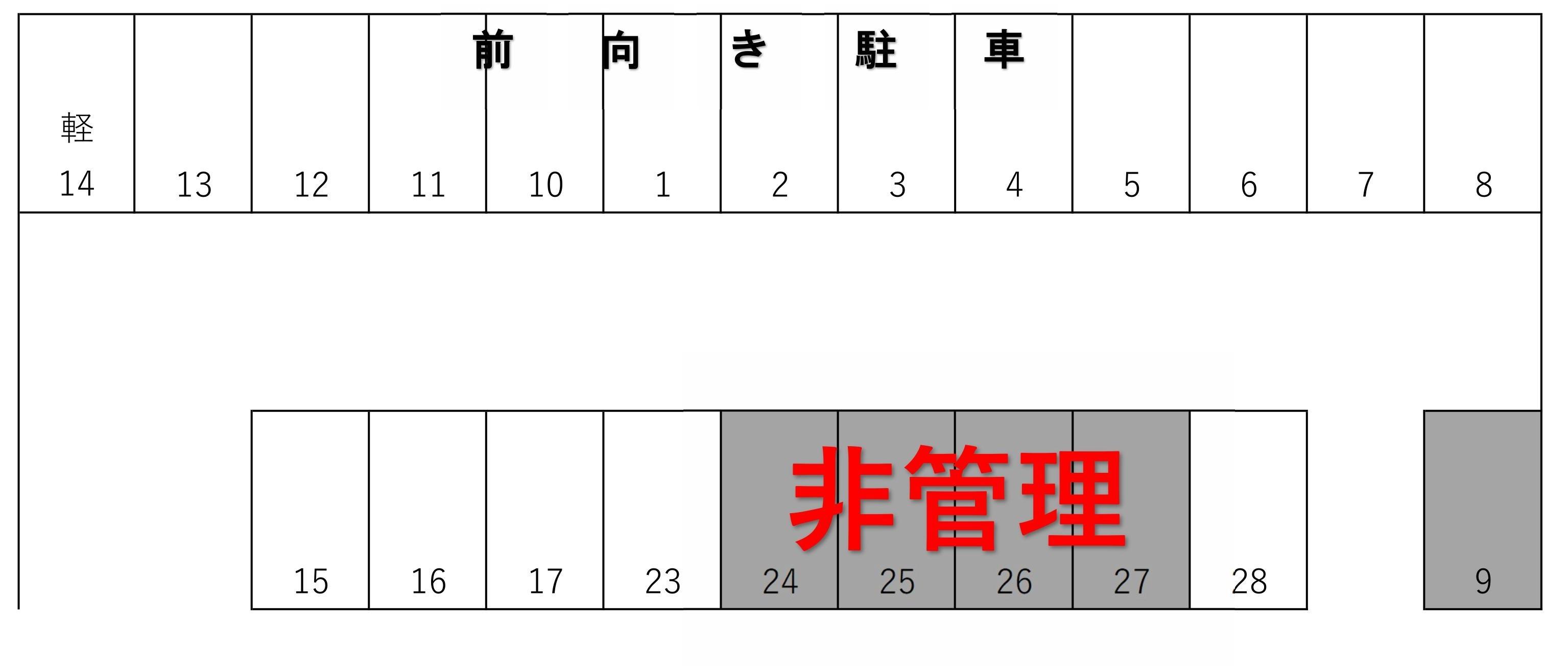 大澤駐車場の駐車配置図