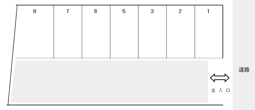 万願寺駐車場の駐車配置図