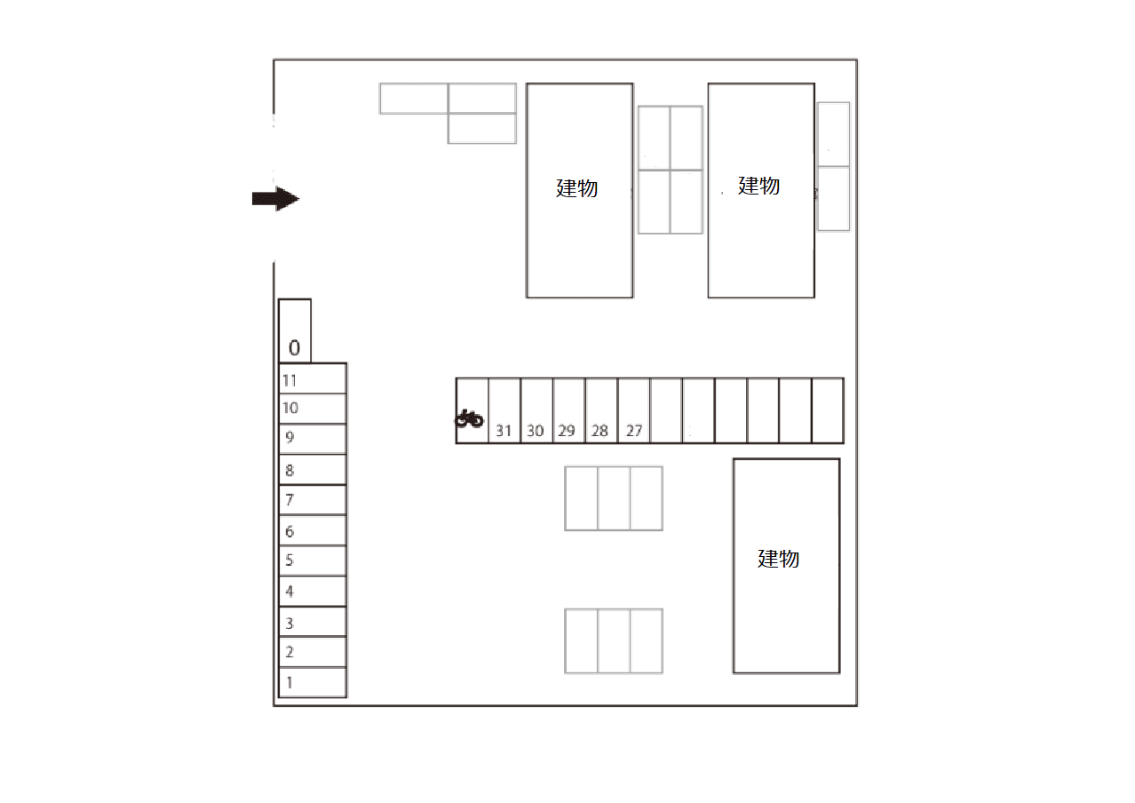 八木駐車場の駐車配置図