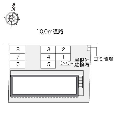 Ｃｕｂｂｙ　篠ヶ瀬(33406)の駐車配置図