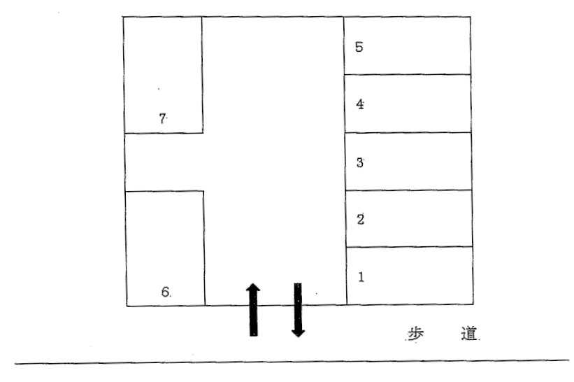 天神町パーキングの駐車配置図