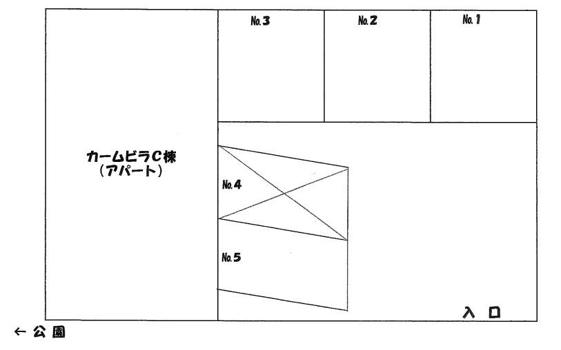 岩田駐車場の駐車配置図