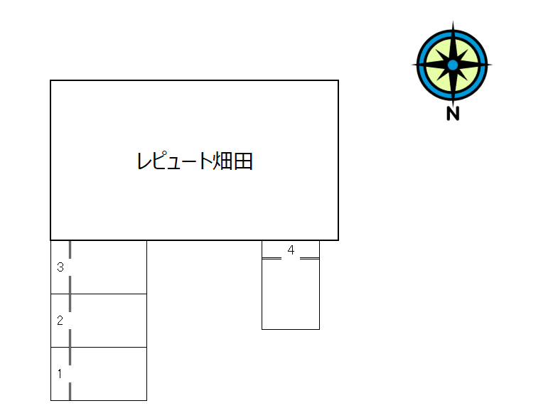 レピュート畑田の駐車配置図