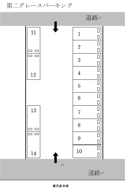 第二グレース月極駐車場の駐車配置図