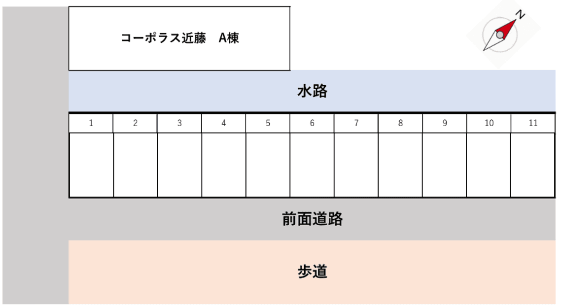 近藤駐車場の駐車配置図