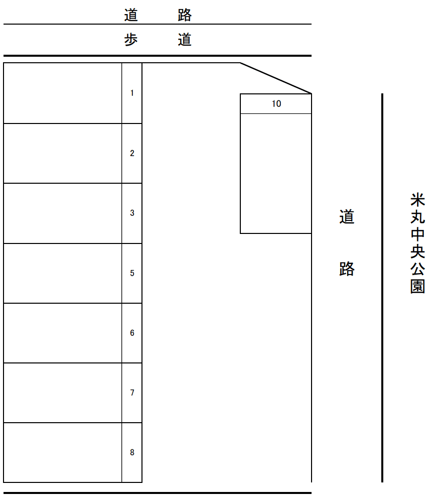高畠1丁目駐車場の駐車配置図