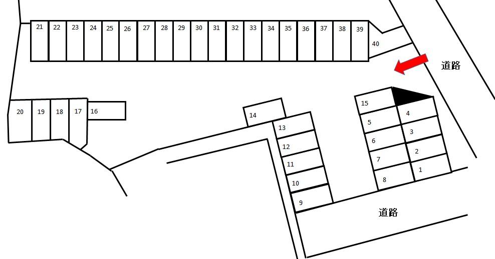 王司上町駐車場の駐車配置図