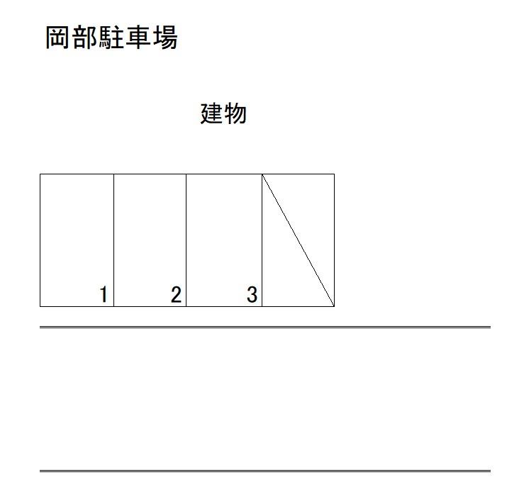 岡部駐車場の駐車配置図