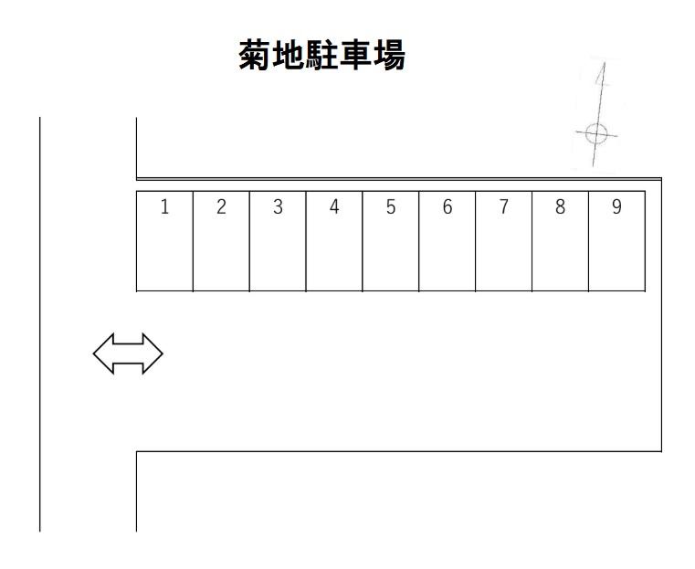 菊地駐車場の駐車配置図