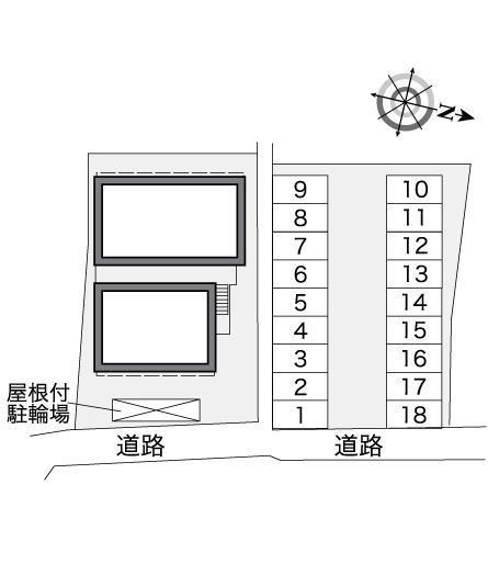 ヒロ(39186)　敷地外駐車場の駐車配置図