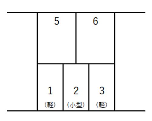 石引１丁目Ｈ駐車場の駐車配置図