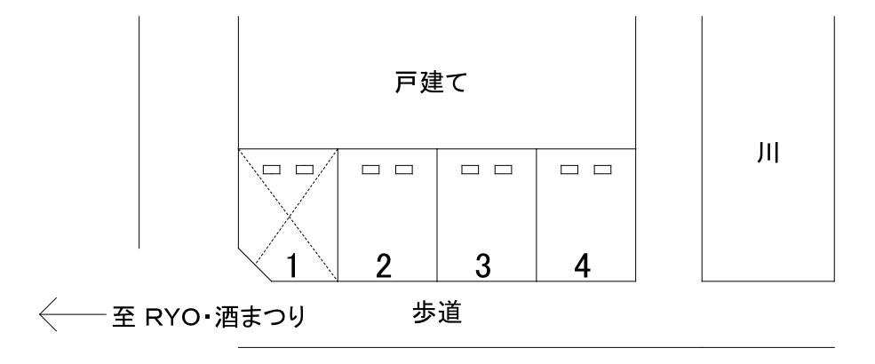 瓜生駐車場の駐車配置図