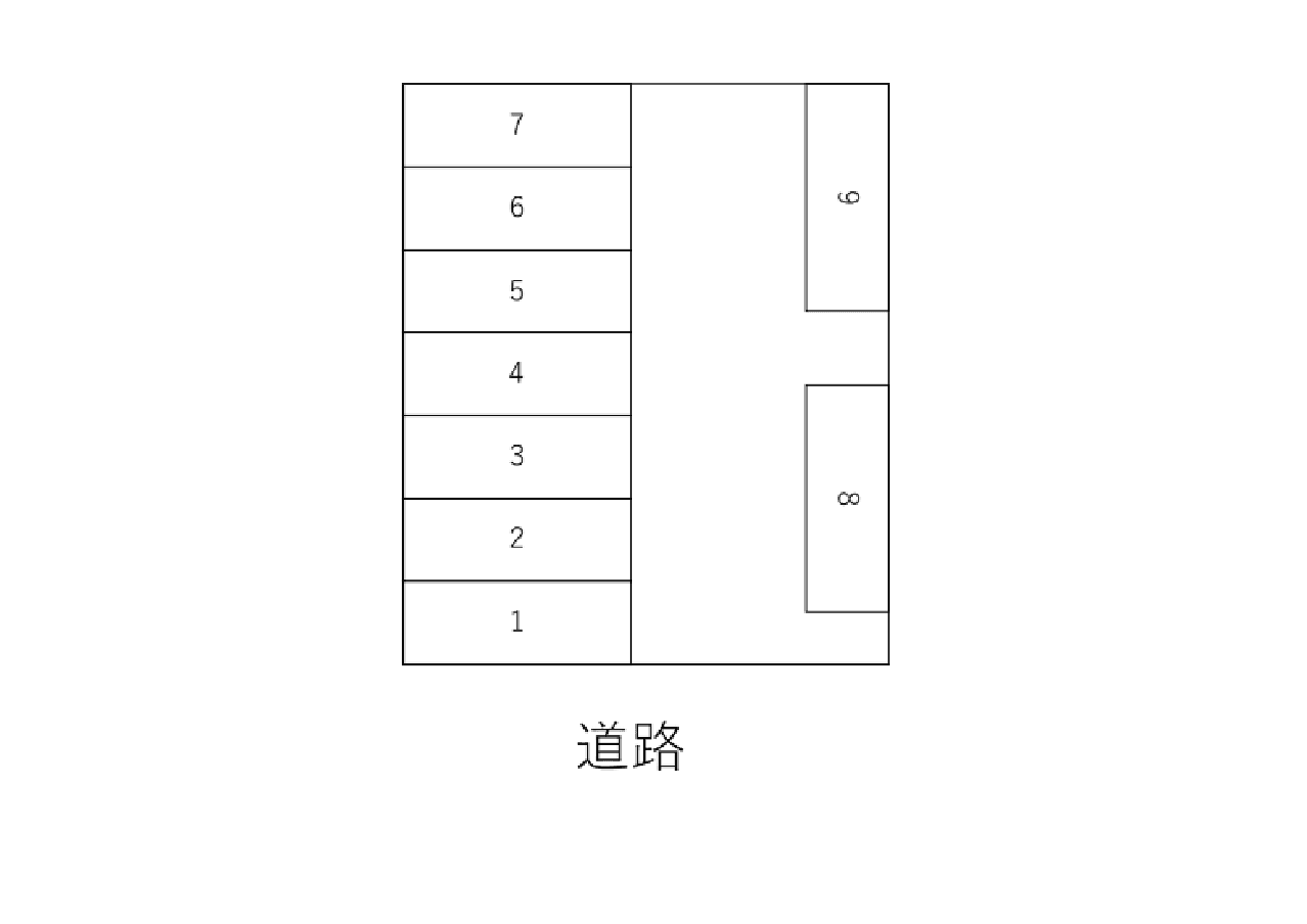 清水ガレージの駐車配置図