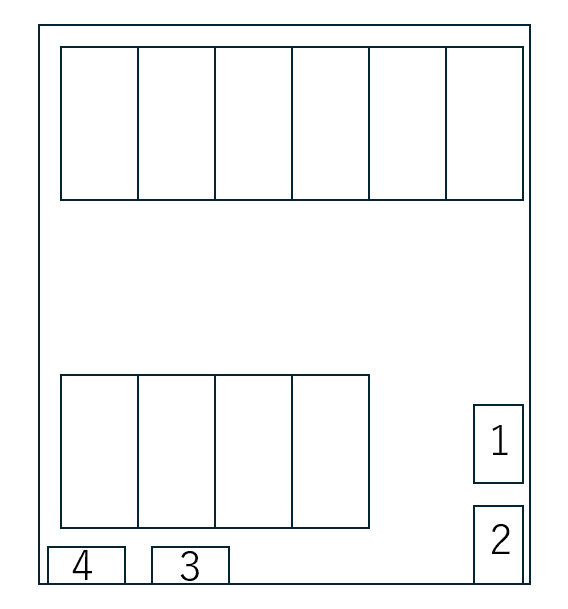 Dパーキング池上５丁目PS第１の駐車配置図
